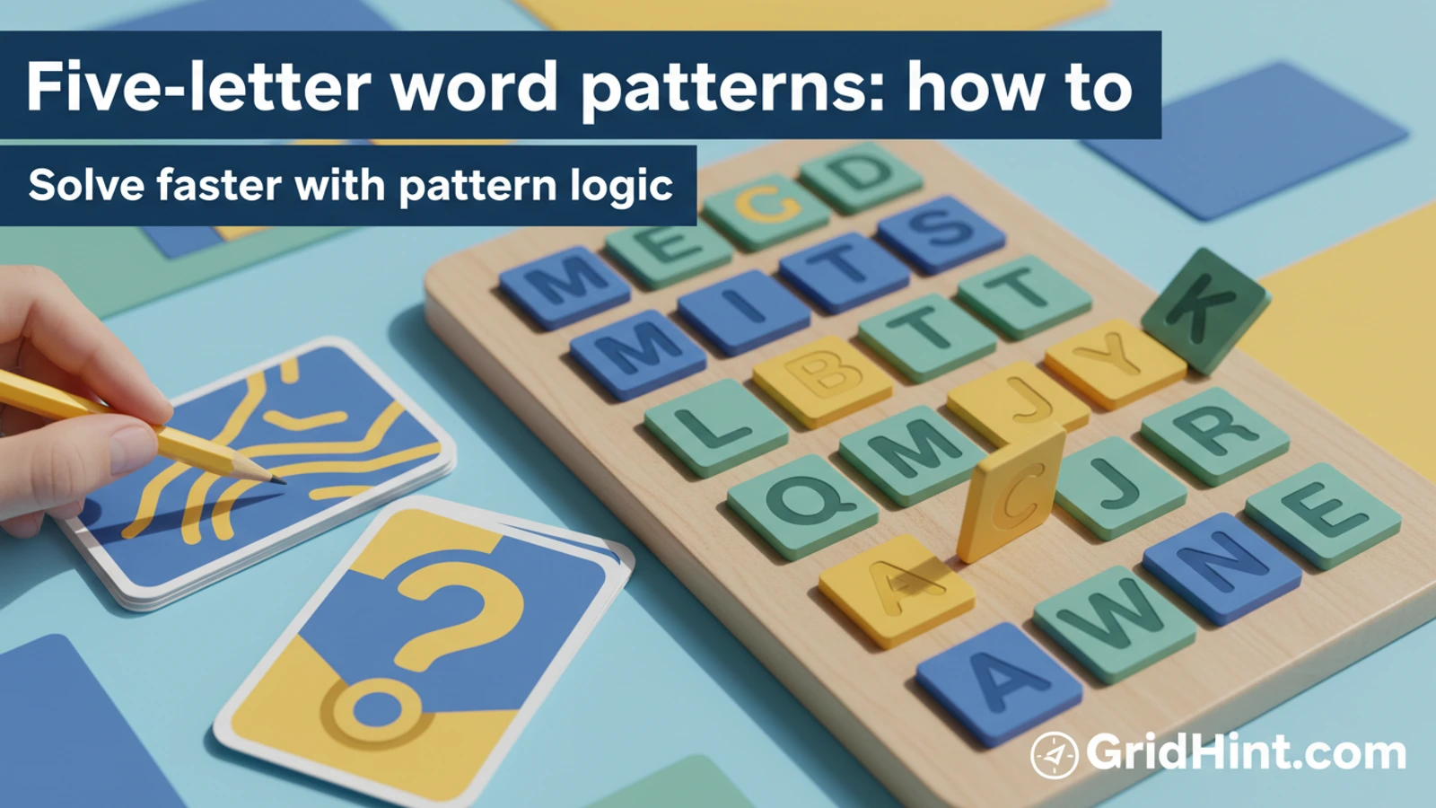 Five-letter word patterns: how to narrow guesses without guessing randomly word puzzle strategy guide with grid visual